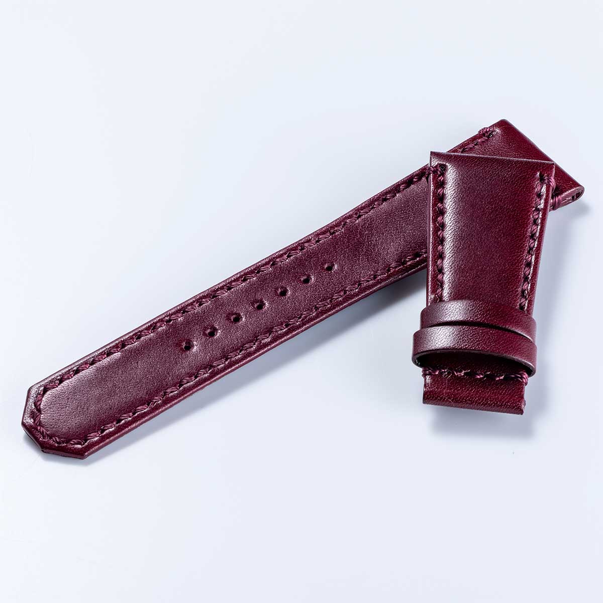 Smooth cowhide strap – Dark red (VM07-VDR)