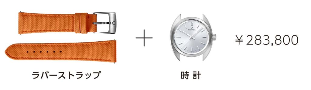 ラバーストラップ＋時計