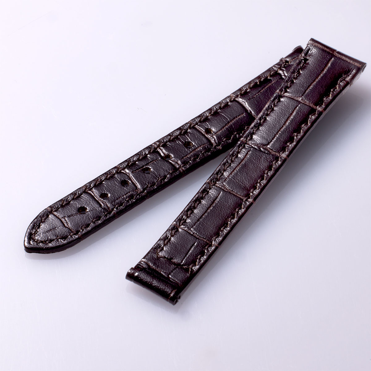 URUGA31/Luna Arch “Croco-embossed cowhide strap” (UG02/UG01) – Dark Brown [UG01-CDB]