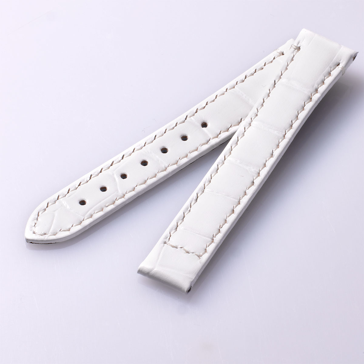 URUGA31/Luna Arch “Croco-embossed cowhide strap” (UG02/UG01) – White [UG01-CWH]
