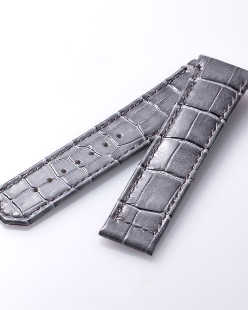 URUGA42 “Croco-embossed cowhide strap” (UG03) – Gray [UG03-CGY]