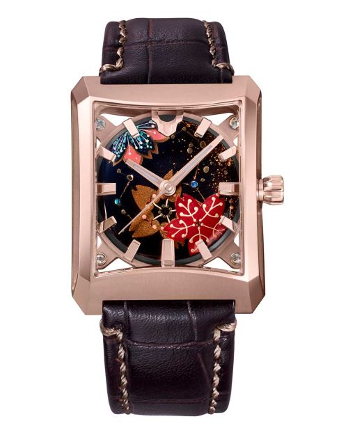 Urushi Series MAKI-E “FIVE WINDOWS Mid ~Hoshimi Sakura” Leather model [VM07-CDBMA0-KPJ]