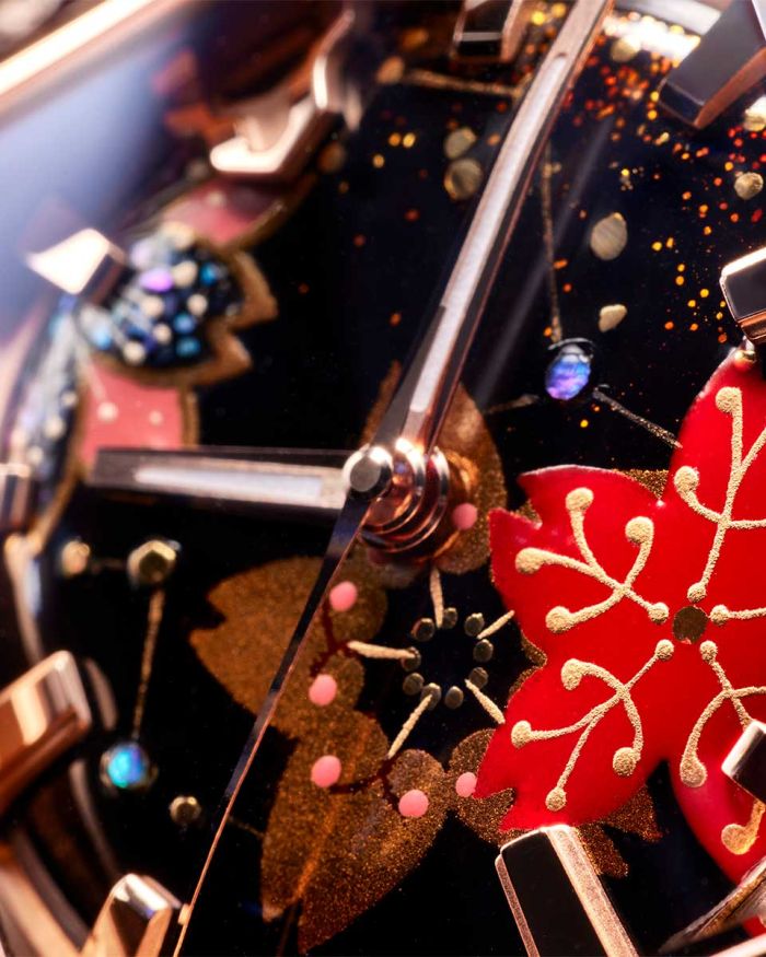 Urushi Series MAKI-E “FIVE WINDOWS Mid ~Hoshimi Sakura” Leather model [VM07-CBKMA0-SSD]