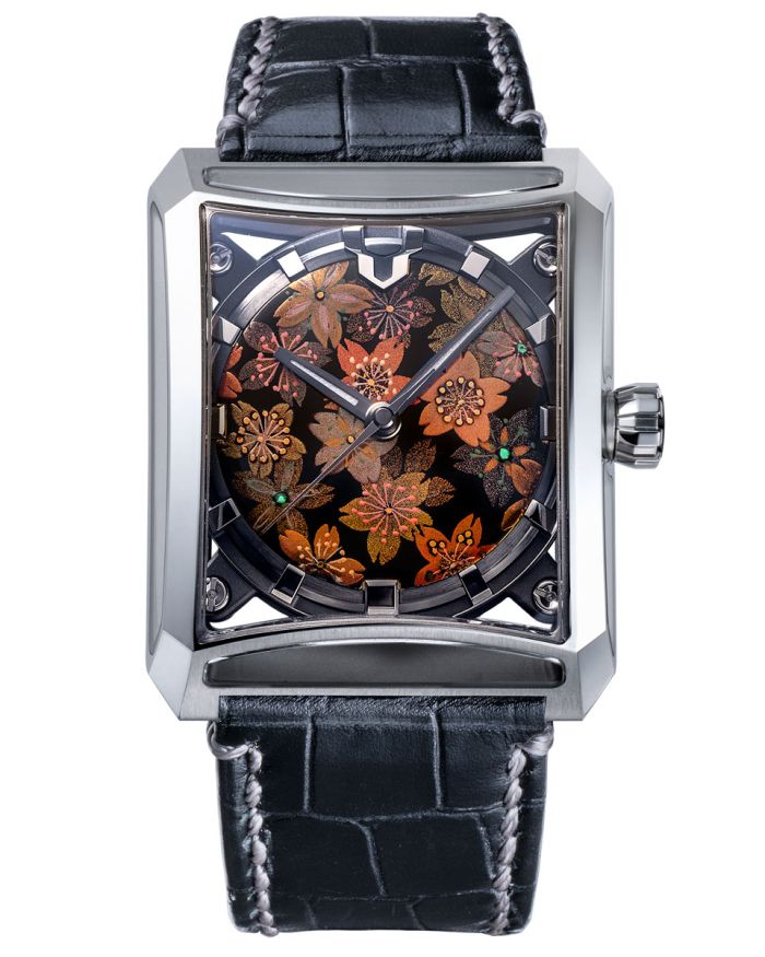 Urushi Series MAKI-E “SEVEN WINDOWS ~Yoshino-Sakura (Yoshino Cherry)” Leather model [VM15-CBKMA3-SSD]