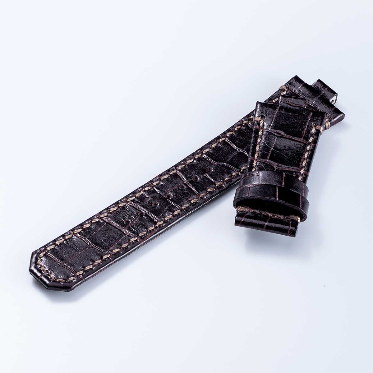 HORIZON Mid “Croco-embossed cowhide strap” (VM06) – Dark Brown [VM06-CDB]