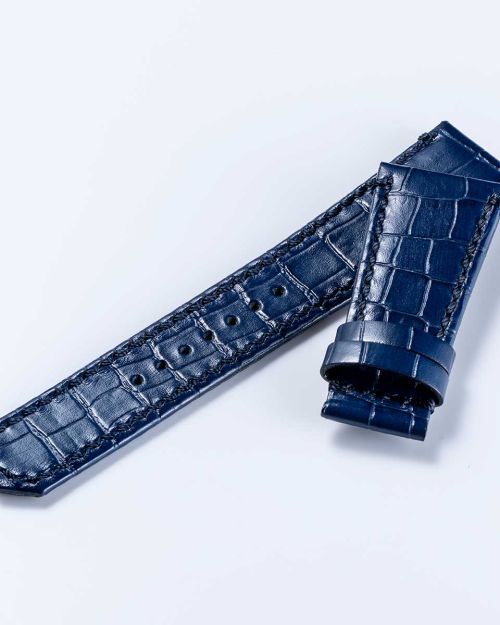 FIVE WINDOWS “Croco-embossed cowhide strap” (VM03) – Dark Blue [VM03-CDL]