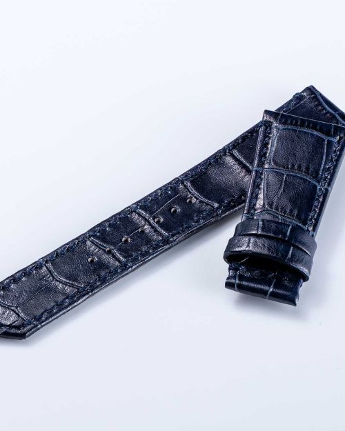 FIVE WINDOWS “Croco-embossed cowhide strap” (VM03) – Navy [VM03-CNV]