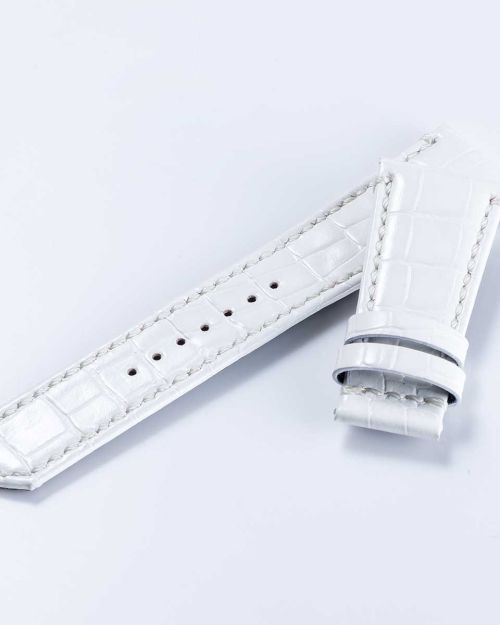 FIVE WINDOWS “Croco-embossed cowhide strap” (VM03) – White [VM03-CWH]