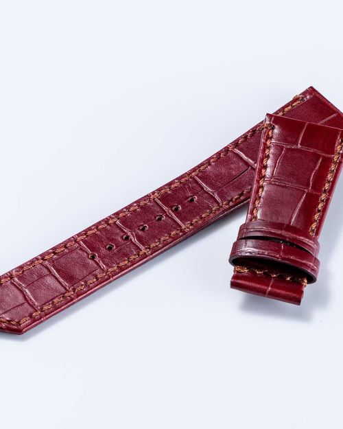 FIVE WINDOWS Mid “Croco-embossed cowhide strap” (VM07) – Wine Red [VM07-CWR]