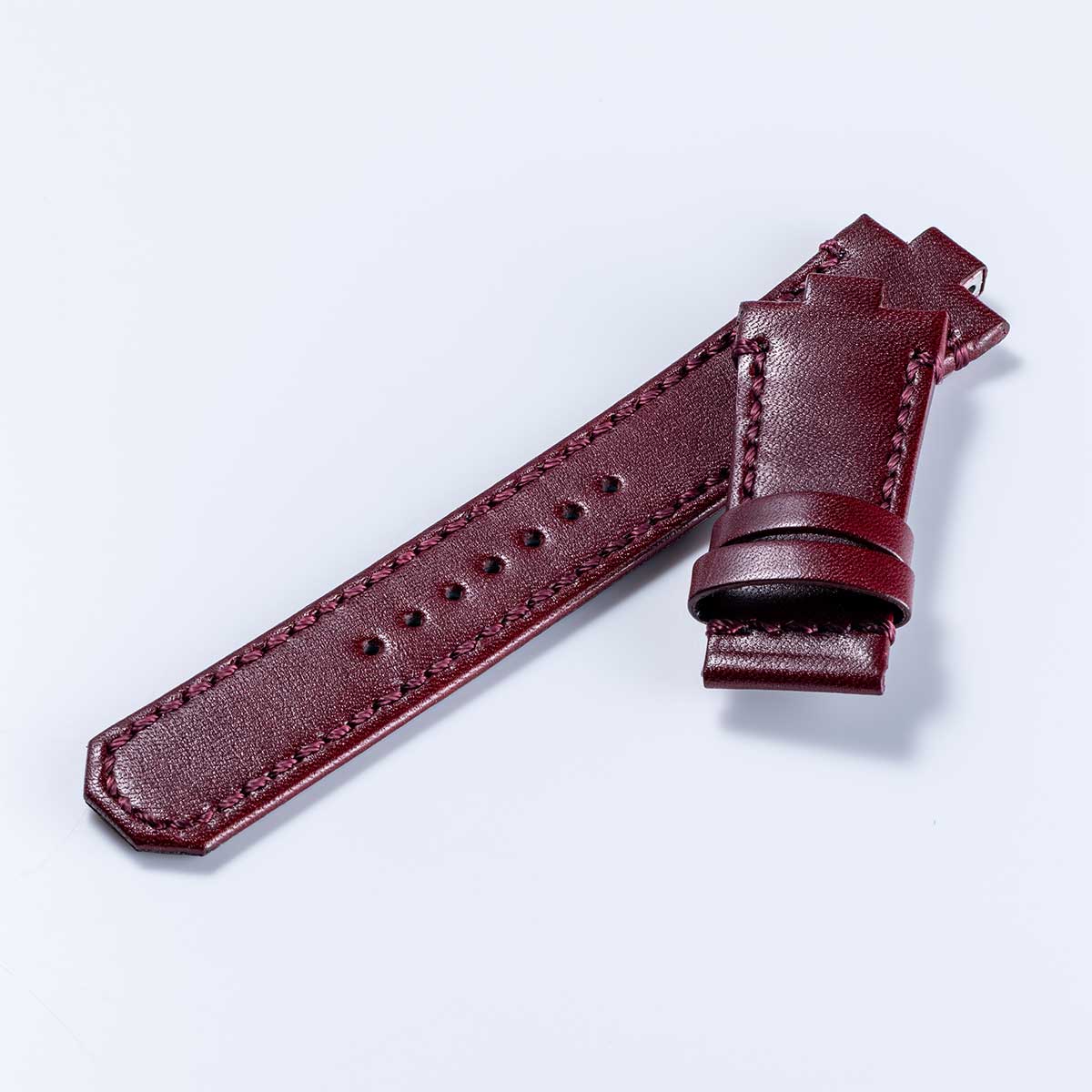 Smooth cowhide strap – Dark red (VM06-VDR)