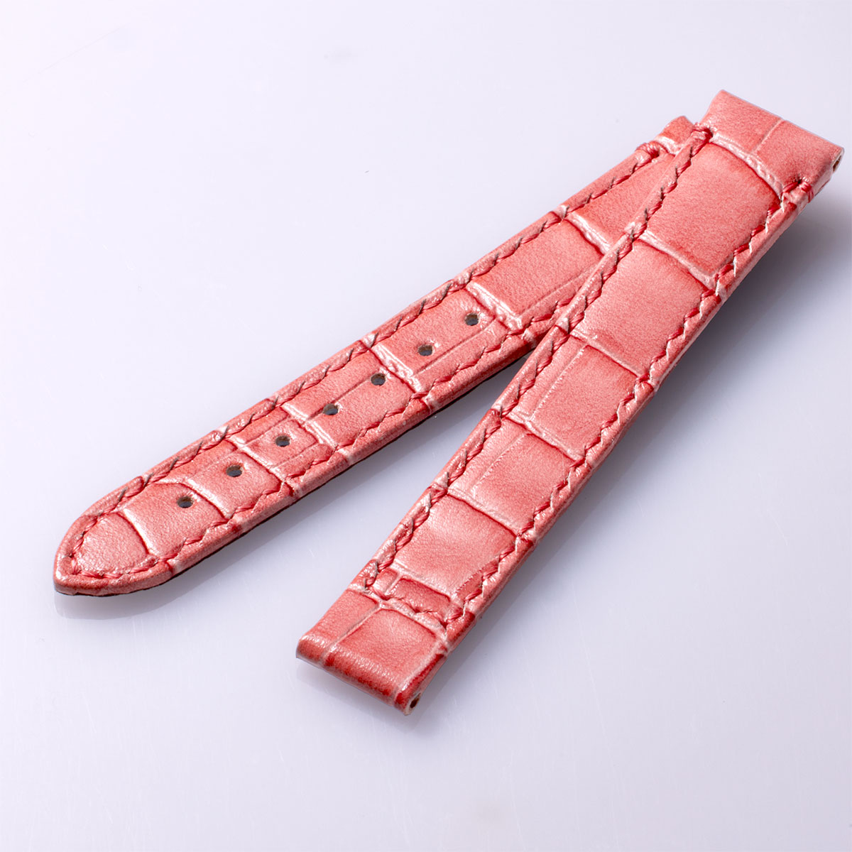 Croco-embossed cowhide strap – Pink (UG01-CPK)