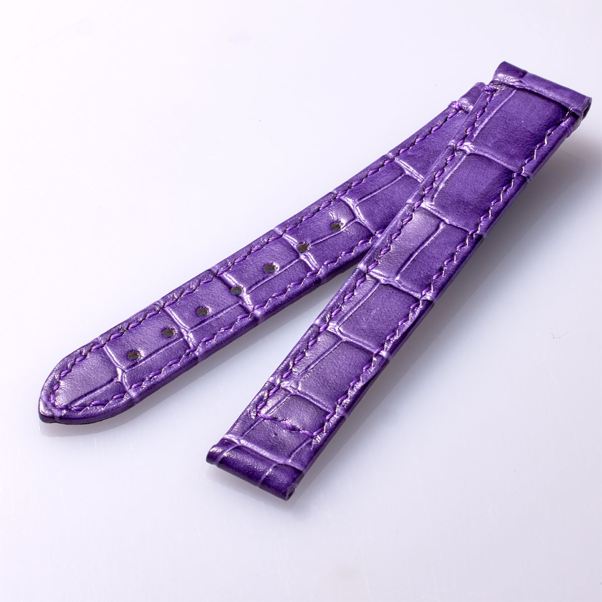Croco-embossed cowhide strap – Violet (UG01-CVL)