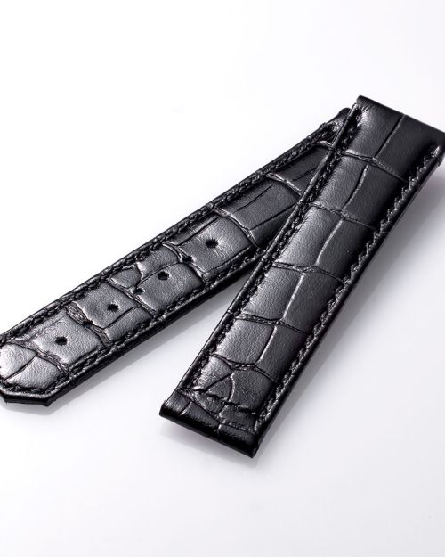 URUGA42 “Croco-embossed cowhide strap” (UG03) – Brack [UG03-CBK]