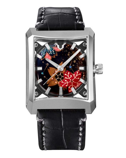 Urushi Series MAKI-E “FIVE WINDOWS Mid ~Hoshimi Sakura” Leather model [VM07-CBKMA0-SSD]