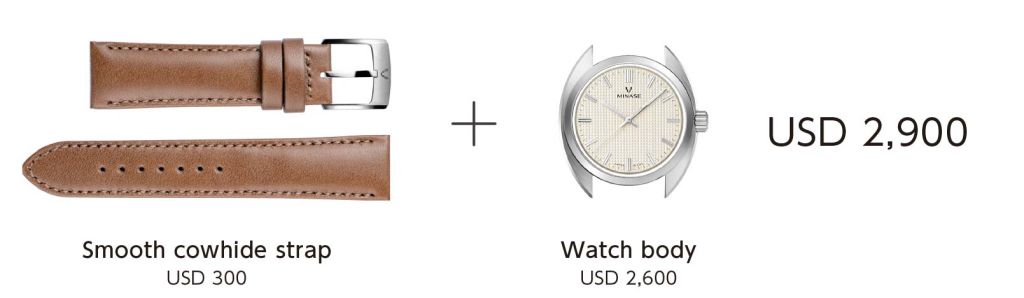 PRICE - Smooth cowhide Strap