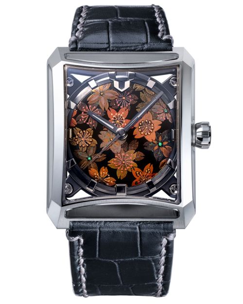 Urushi Series MAKI-E “SEVEN WINDOWS ~Yoshino-Sakura (Yoshino Cherry)” Leather model [VM15-CBKMA3-SSD]